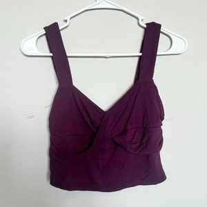 Forever 21 plum purple cross tank top - size medium Womens